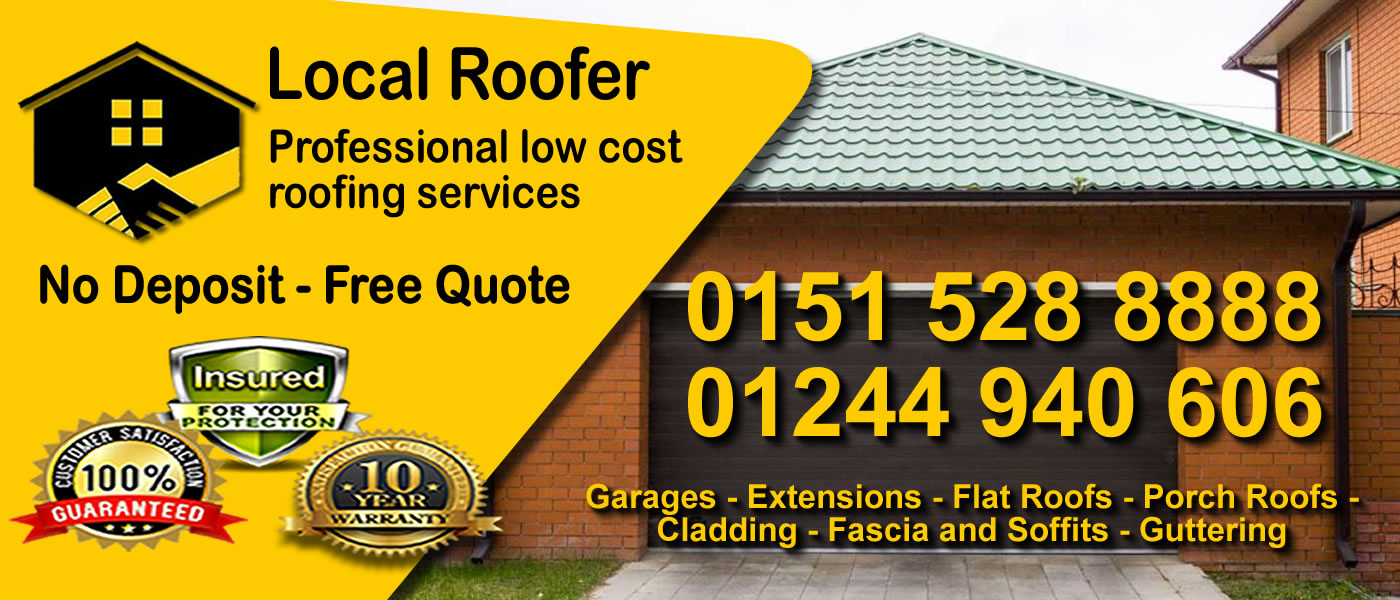 Garage roofing by local roofer